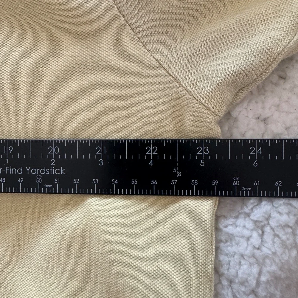 Polo Ralph Lauren Polo Mens L Yellow Short Sleeve Pique Cotton Old Money Preppy